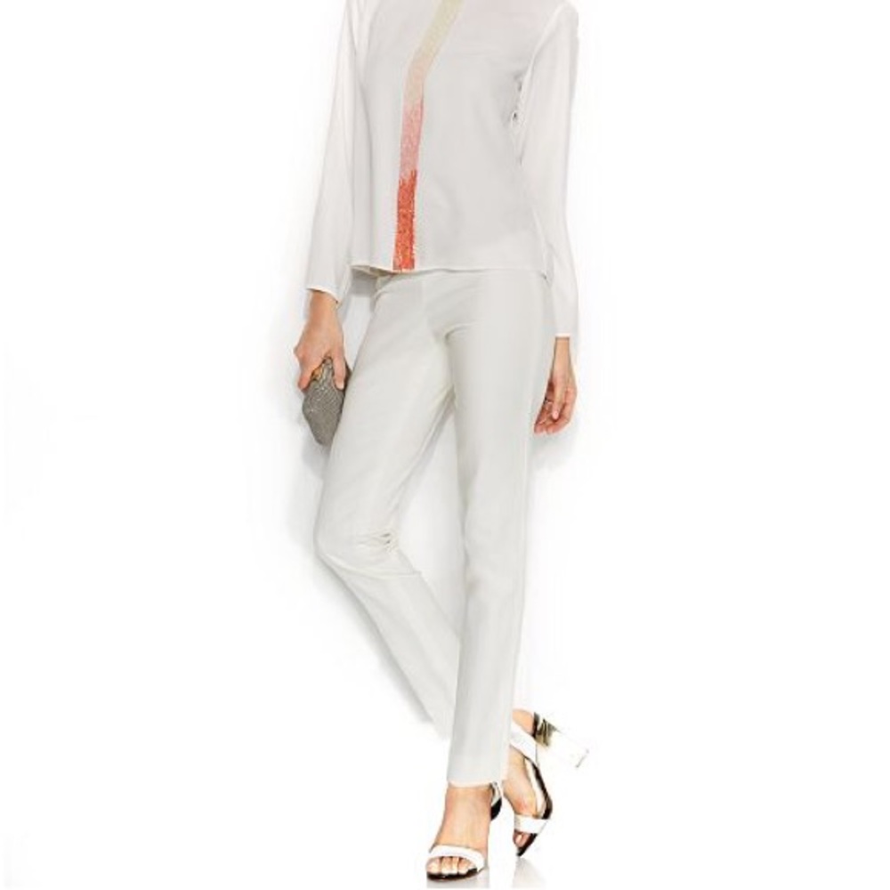 Side Zip Double Weave Pants